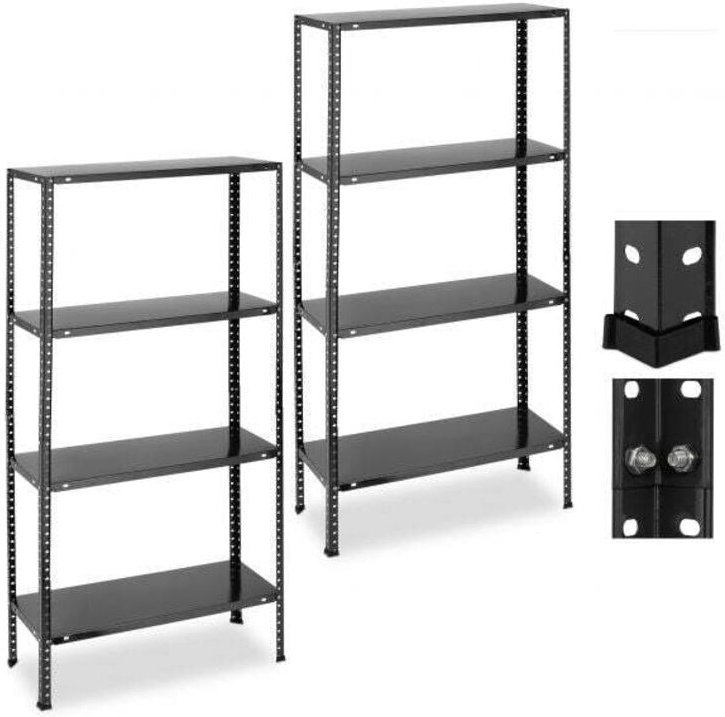 Regal fur schwere fahrzeuge 2 stuck 4 etagen schwarz 883