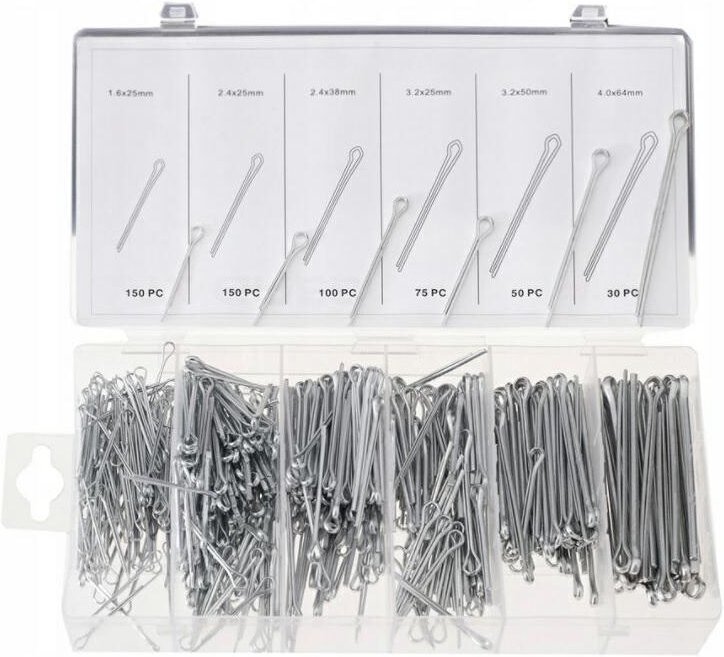 Silberner Stiftsatz, Modell S10549, 555 Stück, für Werkstätten und Fabriken, langlebiger Stahl, schnelle und dauerhafte ...