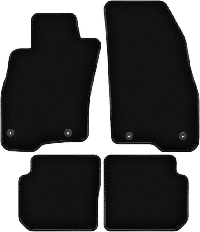 BASIC schwarze Veloursmatten für: Fiat Punto 12' Fließheck (2012-2018)