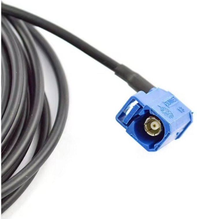 Magnetische GPS-Antenne mit Fakra-Anschluss 90° Winkel Stecker 5 Meter Kabel Adapter Magnetfuß für Ford Fiesta v, Focus ...
