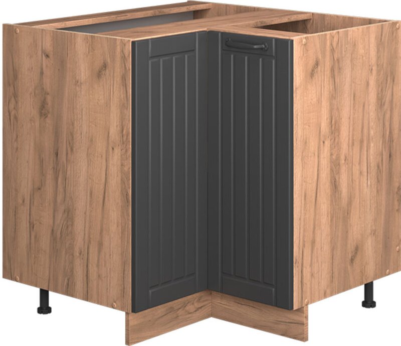 Eckunterschrank Fame-Line, Dunkelgrau, 80.5 cm , AP Anthrazit, Vicco