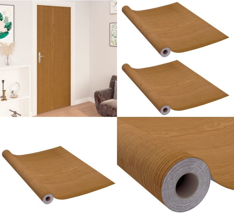 Selbstklebende Türfolien 2 Stk. Helle Eiche 210 x 90 cm PVC - Türfolie - Türfolien - Home & Living