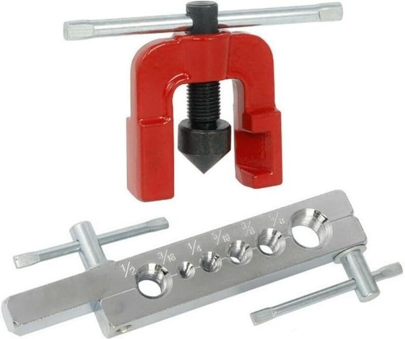 Bördelwerkzeug für Bremsleitungen, Einlochlehre, Messingrohrwerkzeug, 6-Zoll-metrische Matrizen für die Reparatur von Br...