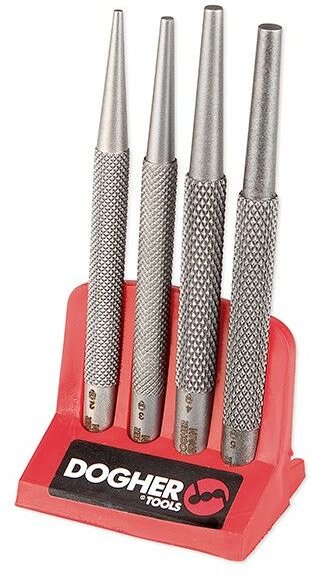 Gerändelte konische Stanzer 4 Stück exp Dogher 7448-001