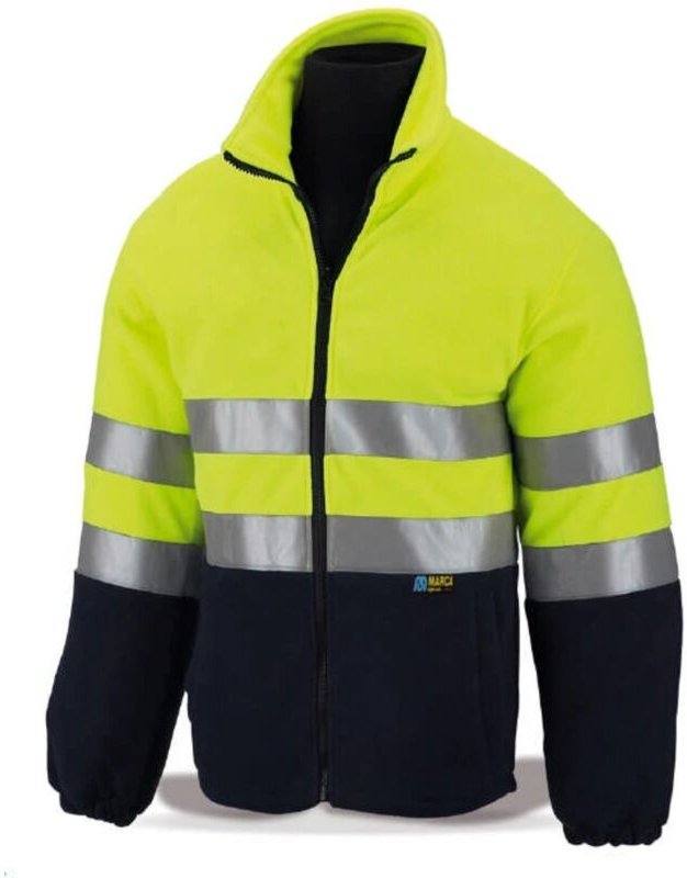 XXL-Fleece mit hoher Sichtbarkeit in Gelb und Blau