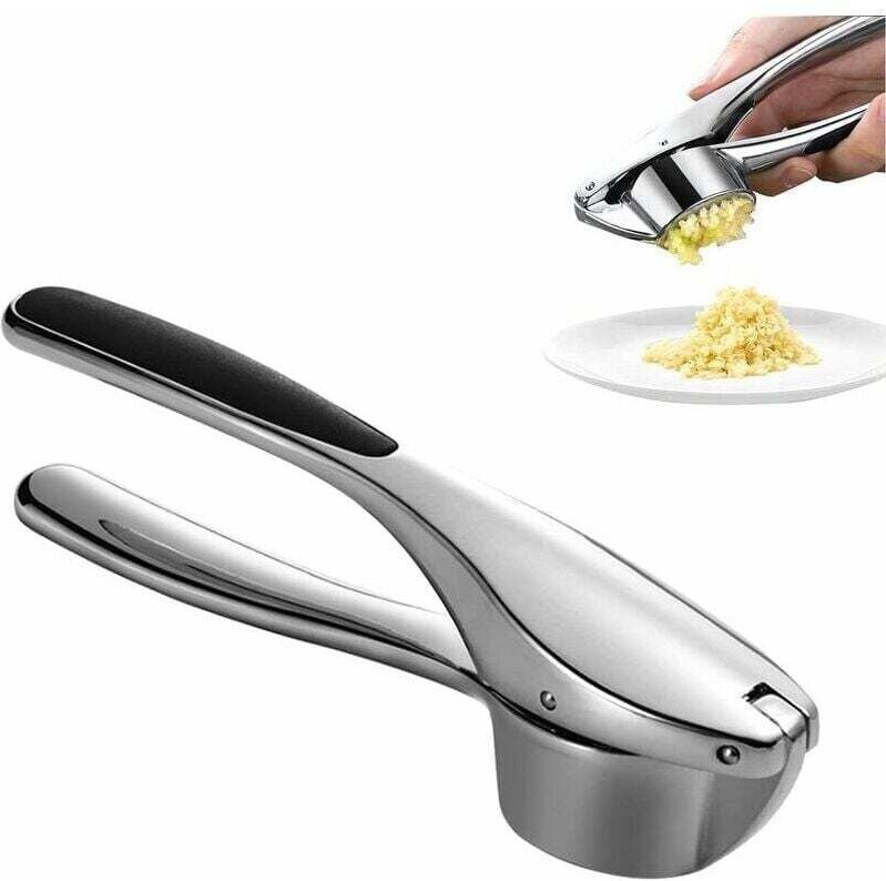 CHOYCLIT Knoblauchpresse, Knoblauchzerkleinerer, Edelstahl-Knoblauchpresse, professioneller Zerkleinerer, praktisch, spü...