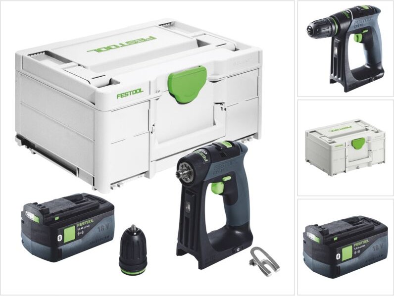 Festool CXS 18 Akku Bohrschrauber 18 V 40 Nm Brushless + 1x Akku 5,0 Ah + Systainer - ohne Ladegerät