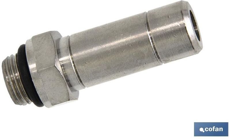Glatter männlicher zylindrischer Messing-Nickel-Spike. T-12 R-3/8