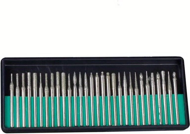 30-teiliges Diamant-Fräsbohrer-Set, Drehwerkzeug-Bohrer-Set für Metallbearbeitung, Holzbearbeitung, Fräsen und Schnitzen...