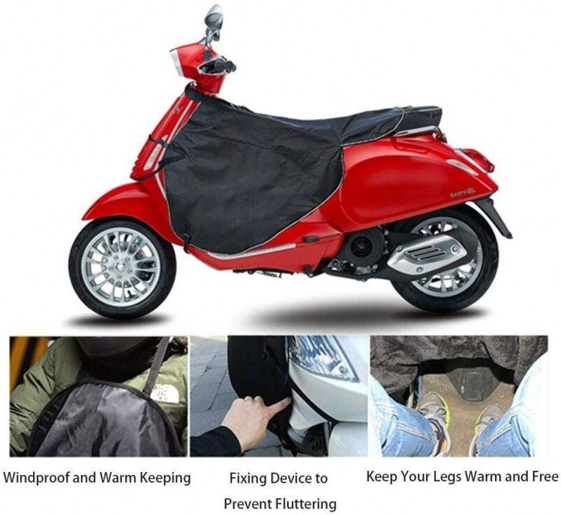 Scooter-Beinabdeckung, Scooter-Schürze, universelle wasserdichte Kälte- und Regenschutzabdeckung mit reflektierendem Str...