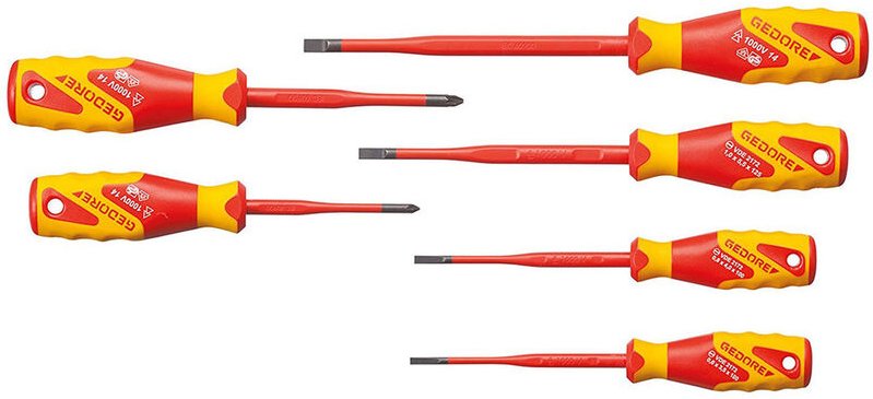Vde 2162-2172 PZ-06 Schraubendreher-Set Kreuz, Schlitz - Gedore
