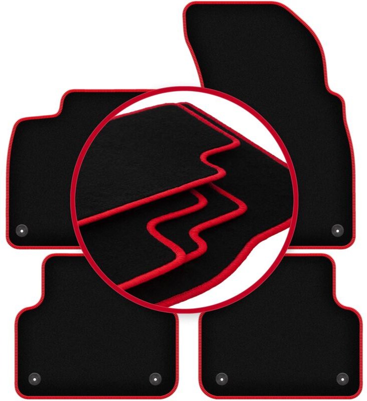 CARLUX-RED Autofußmatten für: Audi Q8 SUV (2018-)