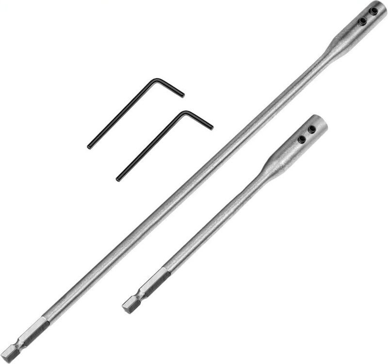 2-teilige Bohrerverlängerung aus Kohlenstoffstahl mit 2 Sechskantschlüsseln, 1/4 Zoll 6,35 mm Sechskantschaftverlängerun...