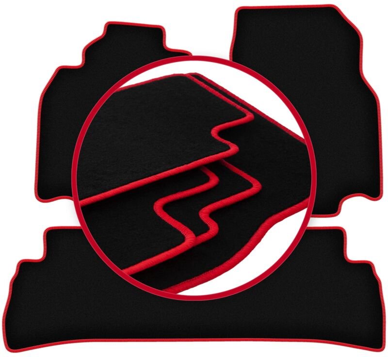 CARLUX-RED Auto-Fußmatten für: Nissan Cube Z12 Keicar (2008-2011)