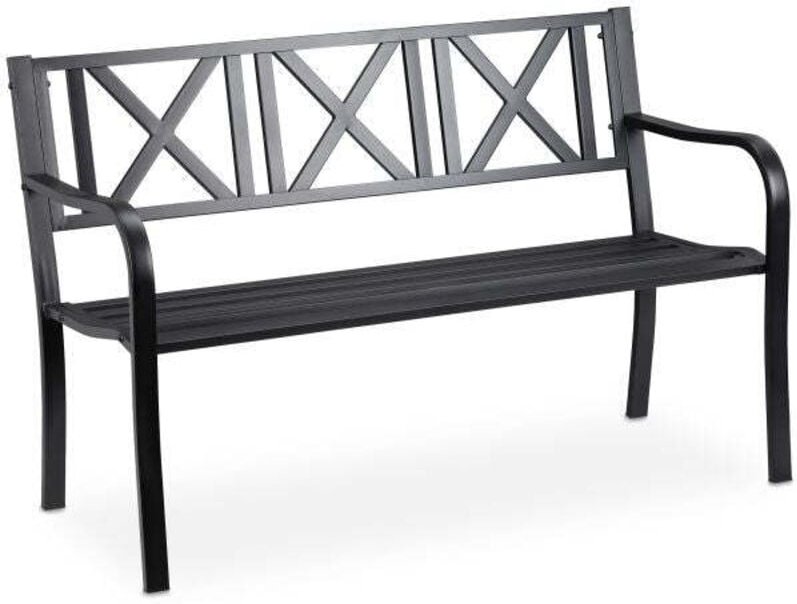 Metal garden bench