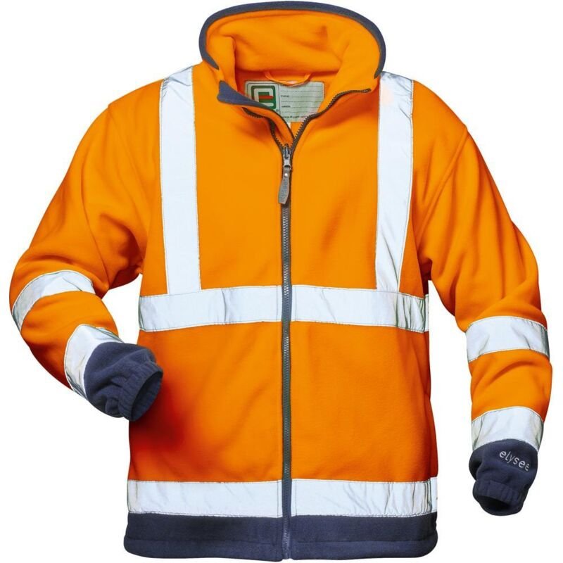 Warn-Fleecejacke Benedikt Gr. 2XL, orange/marine - Elysee
