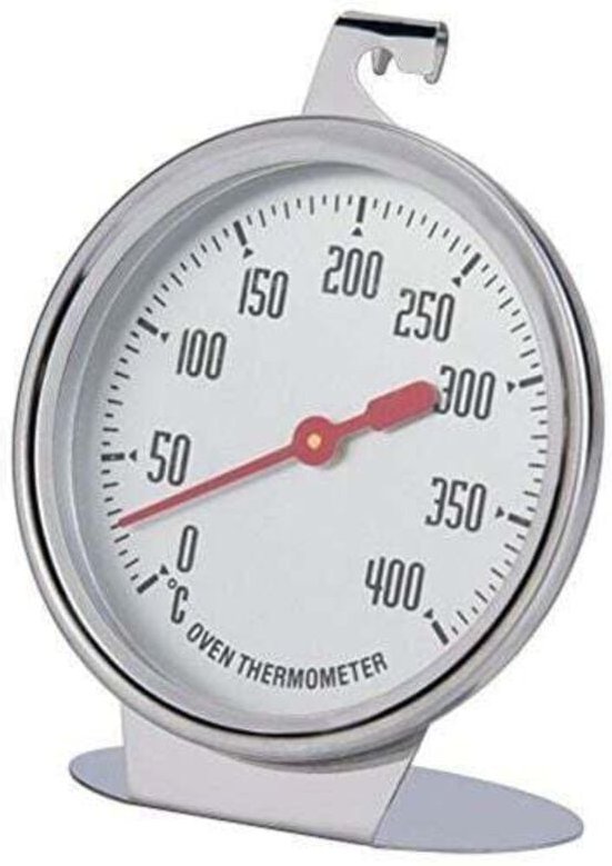 Ofenthermometer, Temperaturanzeige, sofort ablesbares Thermometer, Edelstahlsonde, Haltezifferblatt, großes Kaliber, Bac...
