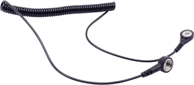 Quadrios ESD-Erdungskabel 1.80 m Druckknopf 10 mm, Druckknopf 4 mm