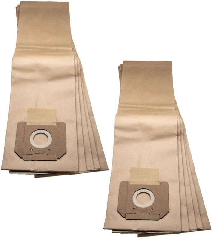 10x Staubsaugerbeutel kompatibel mit Bosch gas 55 m afc Professional Staubsauger - Papier, 75,2cm x 20,2cm, braun - Vhbw