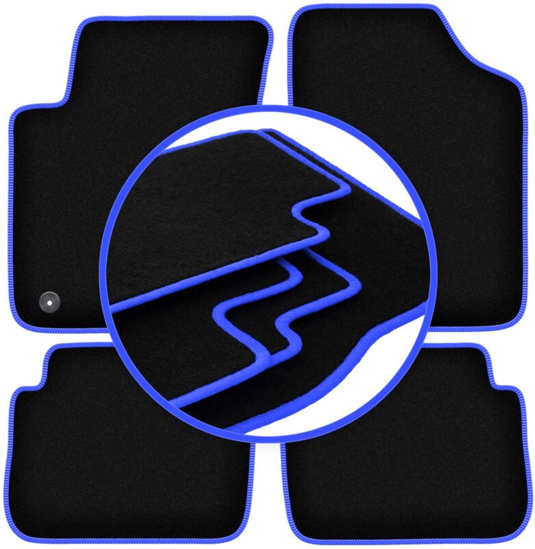 CARLUX-BLUE Autofußmatten für: Hyundai i10 Fließheck (2007-2013)