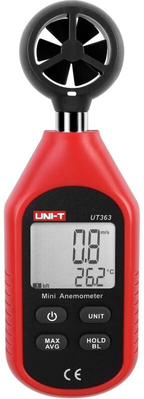 UNI-T UT363 Handheld-Digital-Anemometer mit LCD-Display und Windgeschwindigkeitsmesser für Segeln, Kitesurfen, Marine, A...