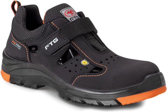 FTG Charon S1P SRC ESD Sicherheitssandalen - 42 EU - Dunkelgrau