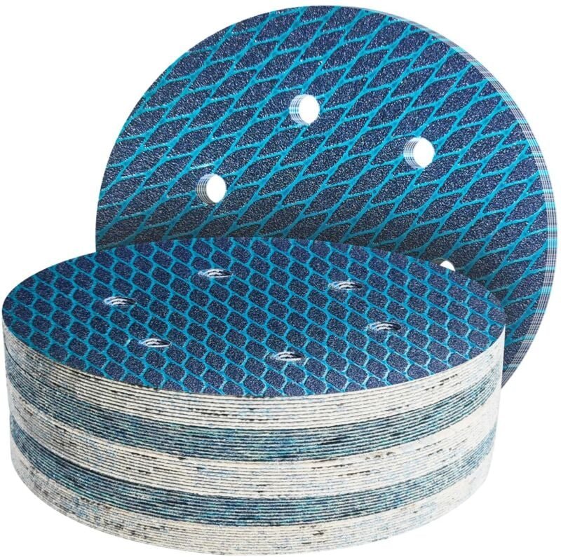 50 Stück 150 mm Schleifscheiben Körnung 60/80/120/180/320 für Exzenterschleifer (6 Löcher Diamant)
