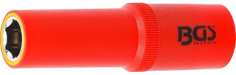 Bgs Technic - VDE-Steckschlüssel-Einsatz Sechskant Antrieb Innenvierkant 12,5 mm (1/2') sw 13 mm