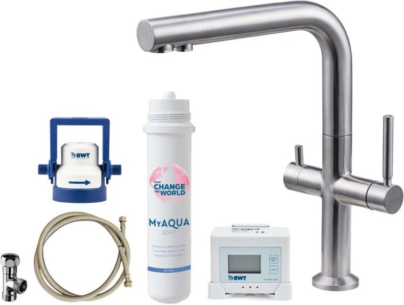 Kielle - Wimeo - Spültischarmatur inkl. Filter, Edelstahl gebürstet 10525SFI85