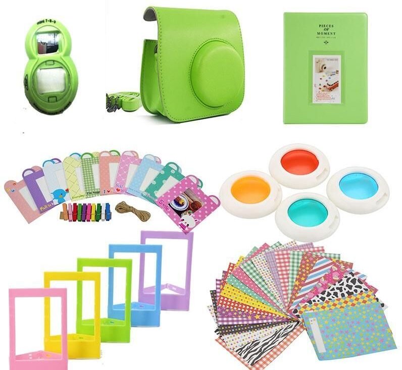 Zubehorset for fujifilm instax mini 8 9 - lime green
