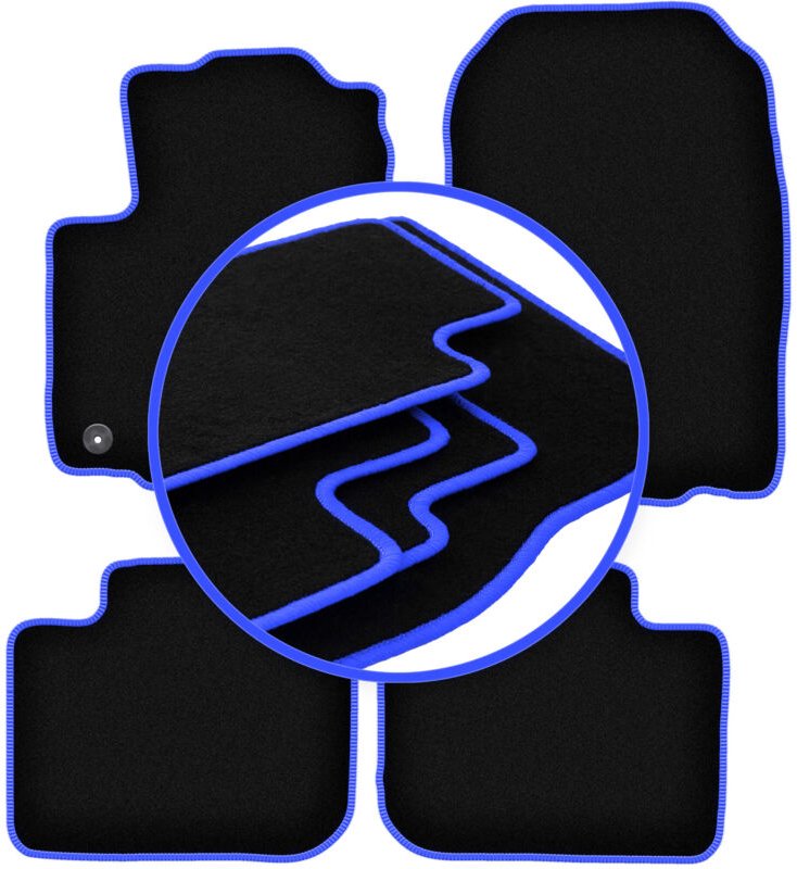 CARLUX-BLUE Autofußmatten für: Mitsubishi Colt VI Z30 Fließheck (2004-2008)