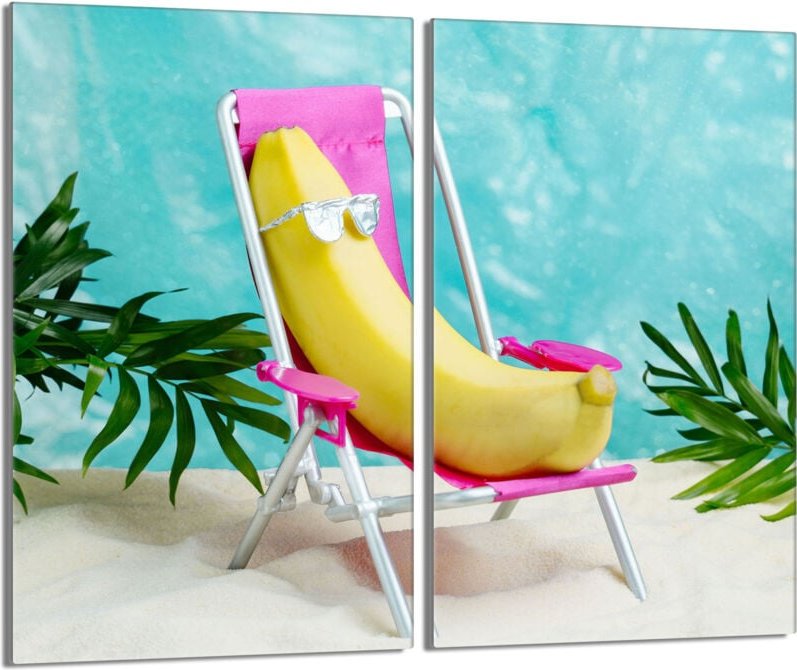 Glasschutzplatte für den Herd 2x30x52 Banane