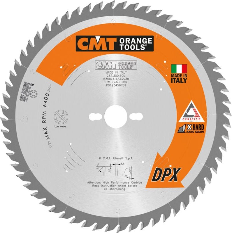 282.380.72W TRAPEZBLATT FÜR HW-PLATTENSÄGE 380x4,4/3,2x80 Z72 TCG POS DPX