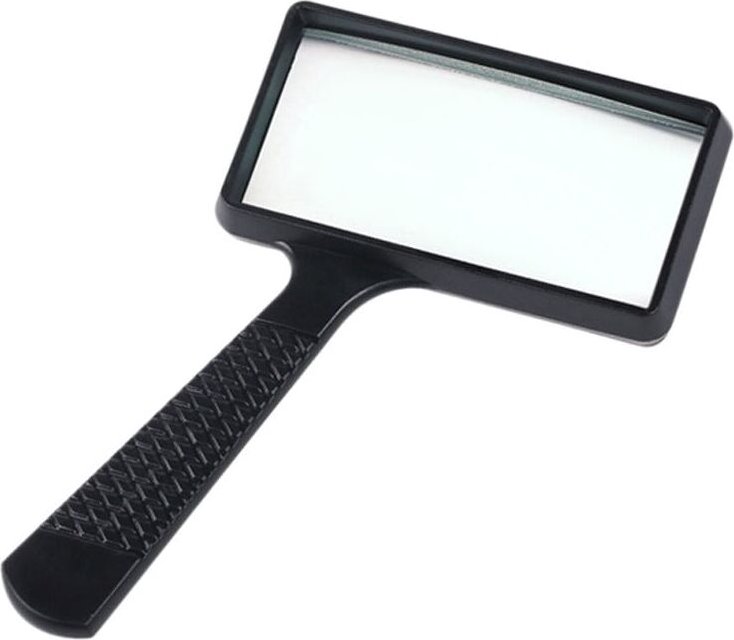 10-fache Handlupe, 10050 mm rechteckige Lupe, kratzfeste Glaslinse zum Lesen, für Hobbys, Reparaturen, Beobachtungen