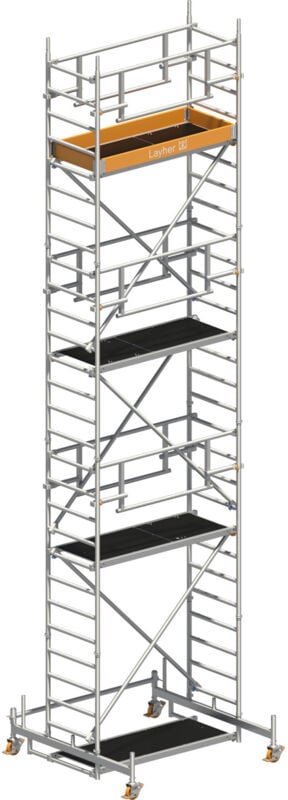 Layher Rollgerüst Uni Leicht P2 Safety Plus mit Doppelgeländer 8,26m AH
