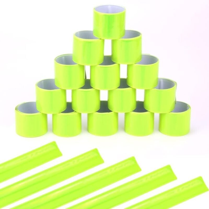 Lntyq 20 Stück 30 cm reflektierendes Armband, hohe Sichtbarkeit, Sicherheitsarmband, Knöchel- und Handgelenkband, reflek...