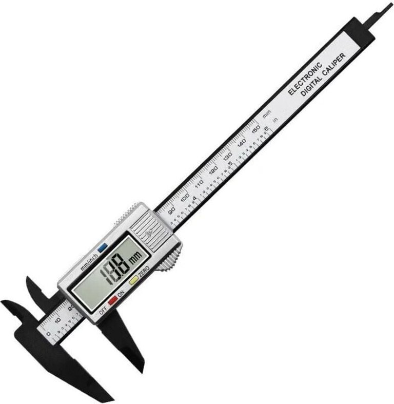150 mm elektronischer digitaler Messschieber, Messwerkzeug mit langen Backen und großem LCD-Display, Auto-Off-Funktion u...