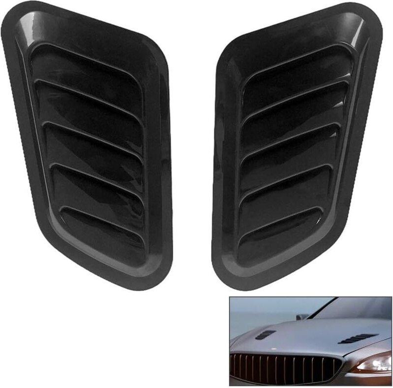 Thumbnail - Lufteinlass Schaufel , Car Dekorative Luftstrom Ansaugschaufel Turbo Motorhaube Entlüftungshaube Entlüftungsblende Abdec...