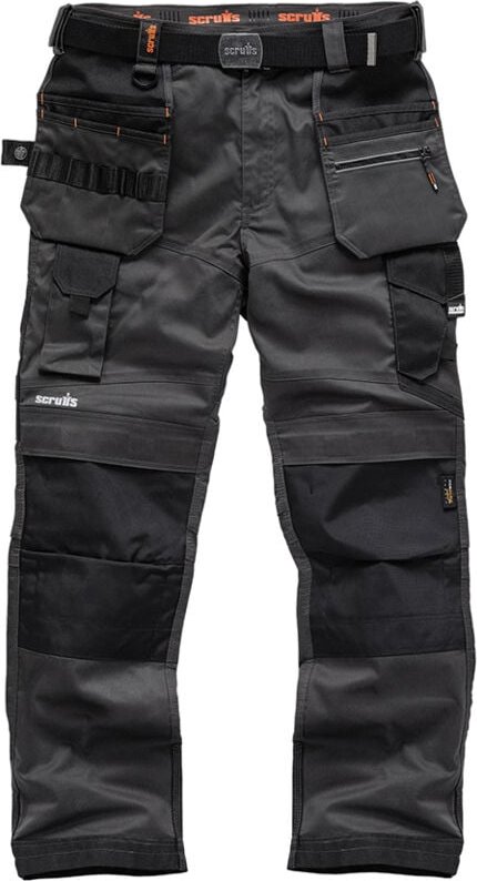 Scruffs - Arbeitshose mit Holstertaschen "Pro Flex", anthrazit Größe 56 regulär