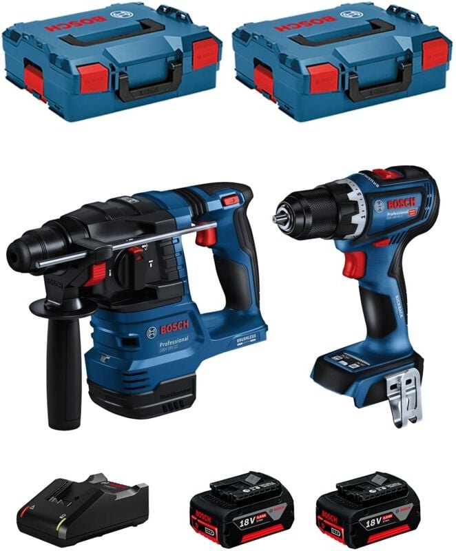 Bosch - Kit BK221 (gbh 18V-22 + gsr 18V-90 c + 2 x 5,0 Ah + GAL18V-40 + 2 x L-Boxx 136)