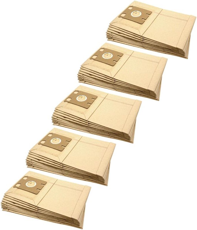 50x Staubsaugerbeutel Ersatz für Wolf 0570 für Staubsauger - Papier, Typ e, 31cm x 19,5cm, Sandfarben - Vhbw