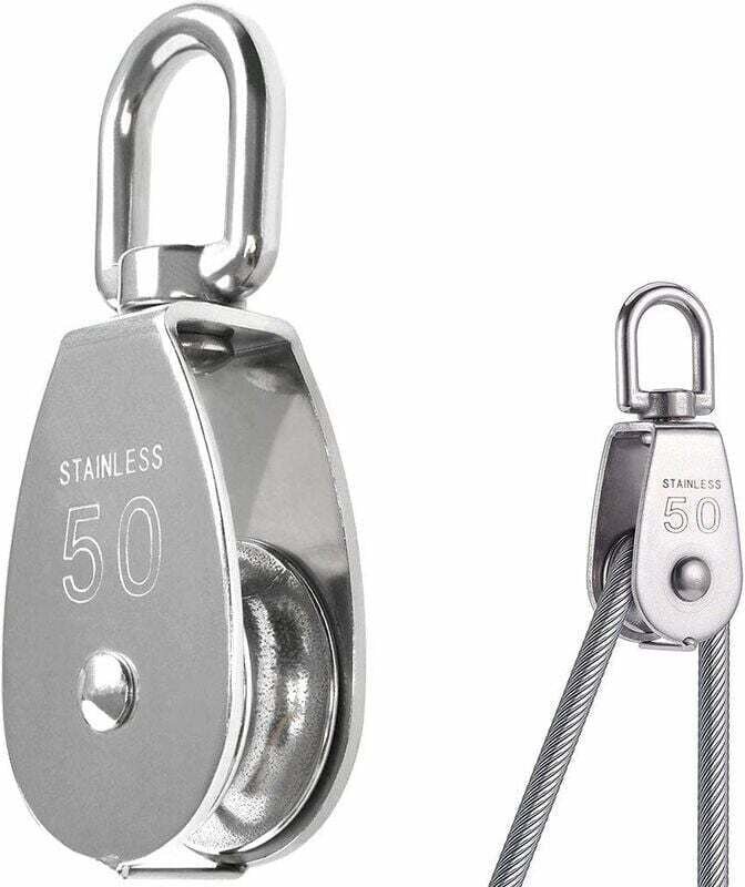 304 Edelstahl M50 Einzelrad-Schwenkrolle, Tragfähigkeit 400 kg – Silber - Ahlsen