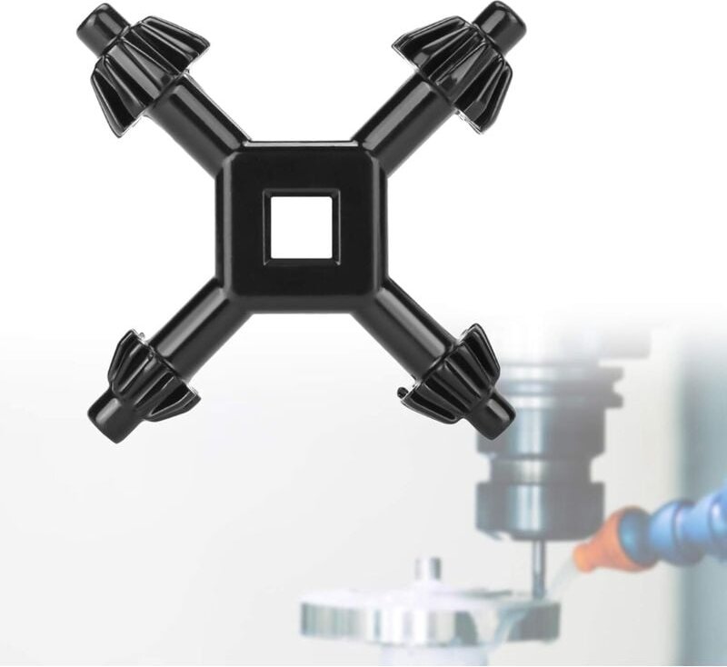Bohrfutterschlüssel, Kreuzbohrfutterschlüssel, 4-in-1-Multifunktions-Bohrfutterschlüssel aus Stahl, Ersatz für Akku-Bohr...
