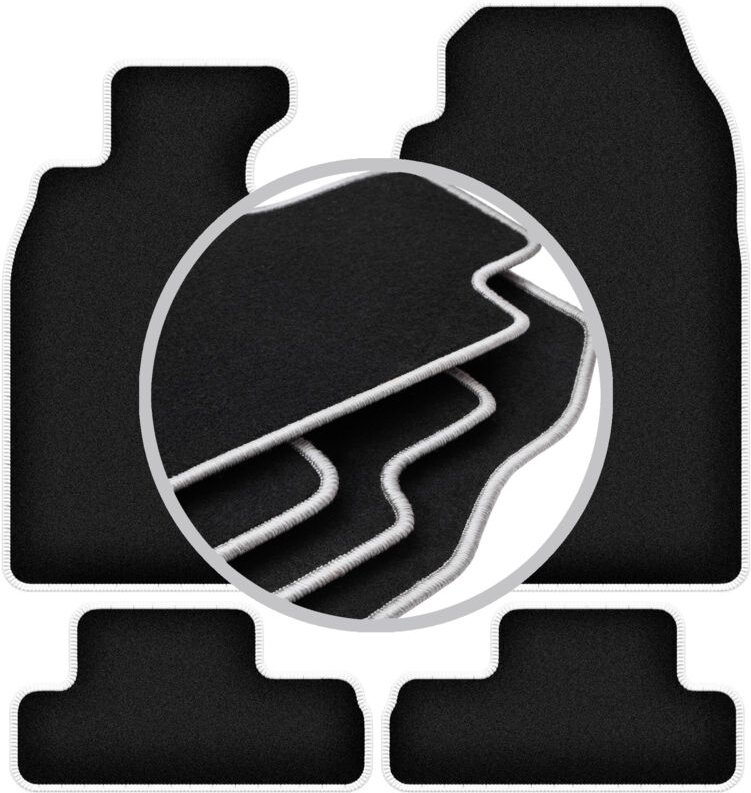 CARLUX-SILVER Autofußmatten für: Mini Cooper R52 Cabrio (2004-2008)