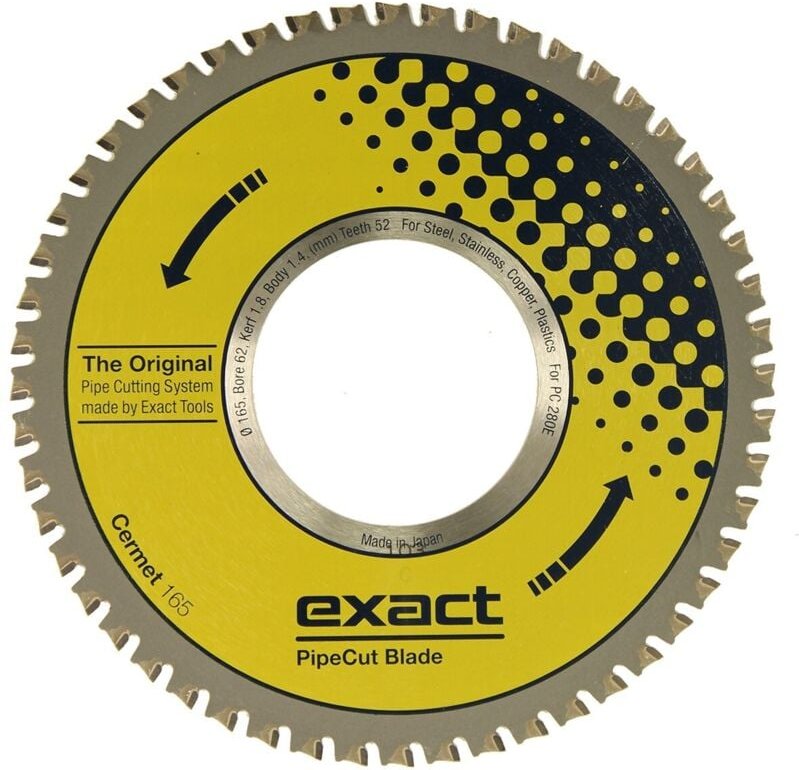 CERMET-Hartmetallsäge zum Schneiden von Edelstahl Exact 165 mm