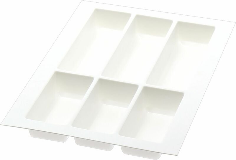 Agoform - Besteckeinsatz Classico kürzbar 490x340x50,5mm, Kunststoff weiß