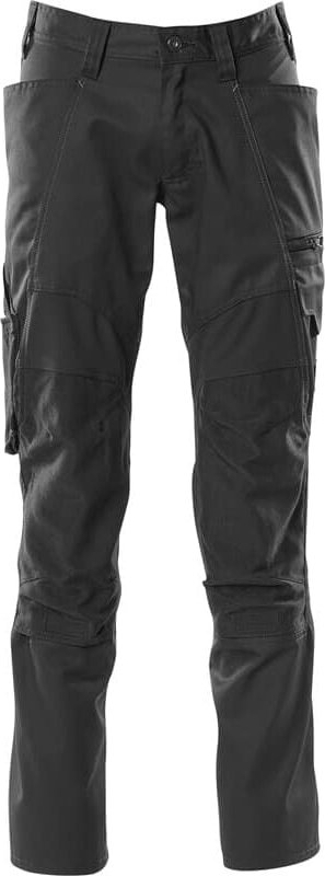 Arbeitshose Stretch Zones 18579 leichte Bundhose mit Cordura Knietaschen, Farbe: Schwarz - 09, Größe: 64 - Mascot
