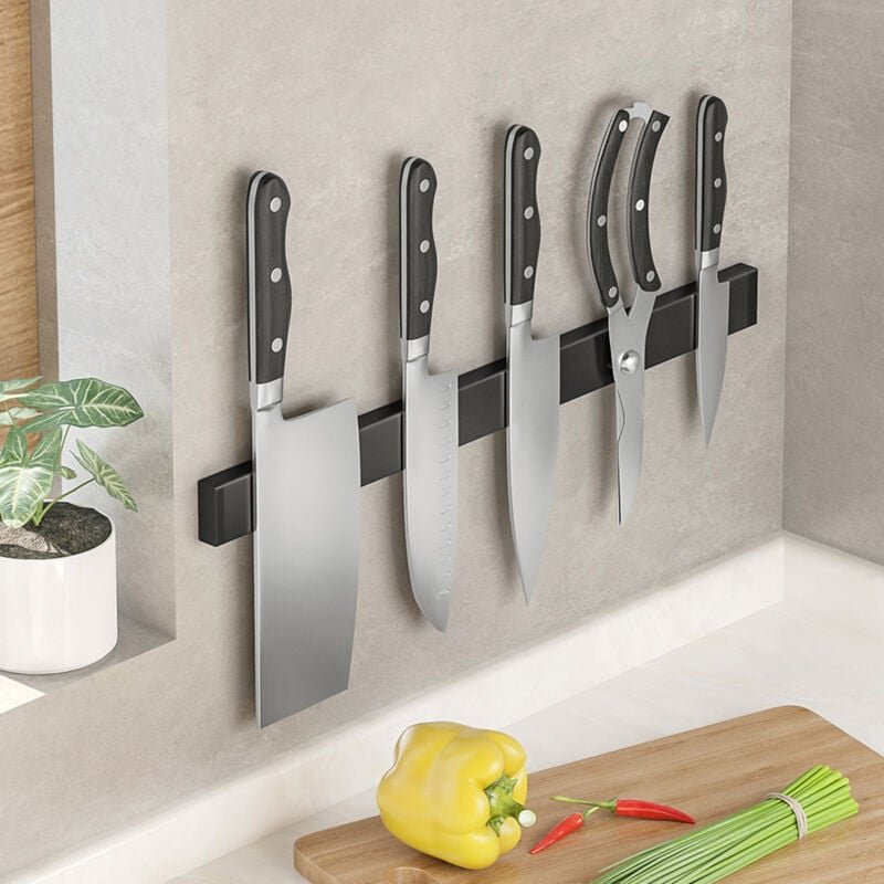 Thumbnail - Magnetleiste Messer, Magnet Messerleiste aus Edelstahl mit Extra Starkem Magnet - Messerhalter Magnetisch für Messer und...