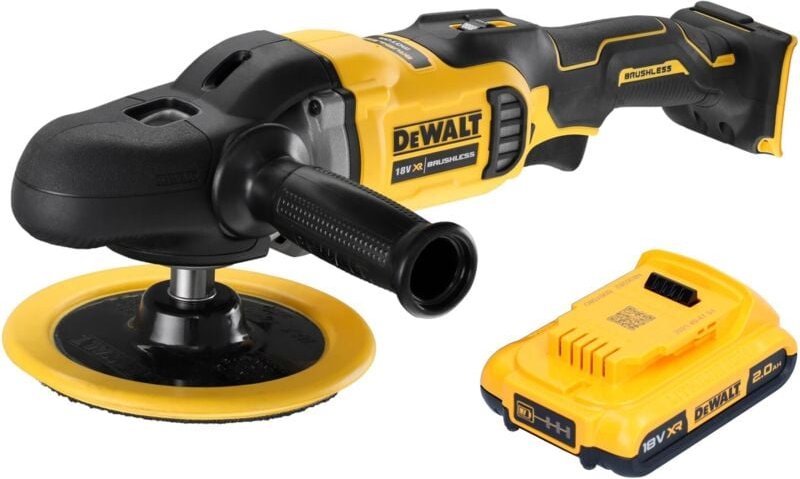 Dcm 849 n Akku Exzenter Poliermaschine 18 v 180 mm Brushless + 1x Akku 2,0 Ah - ohne Ladegerät - Dewalt