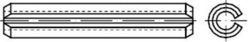 Thumbnail - ISO 8752 Spannstift (Spannhülse), schwere Ausführung, FST 4x32 HP 0 500 Stk